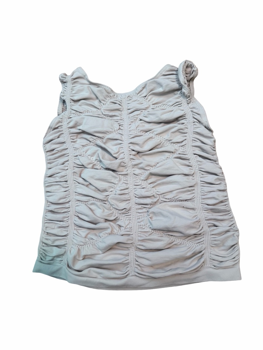 Vintage Ruched Seamless Beige Nude Tank Top